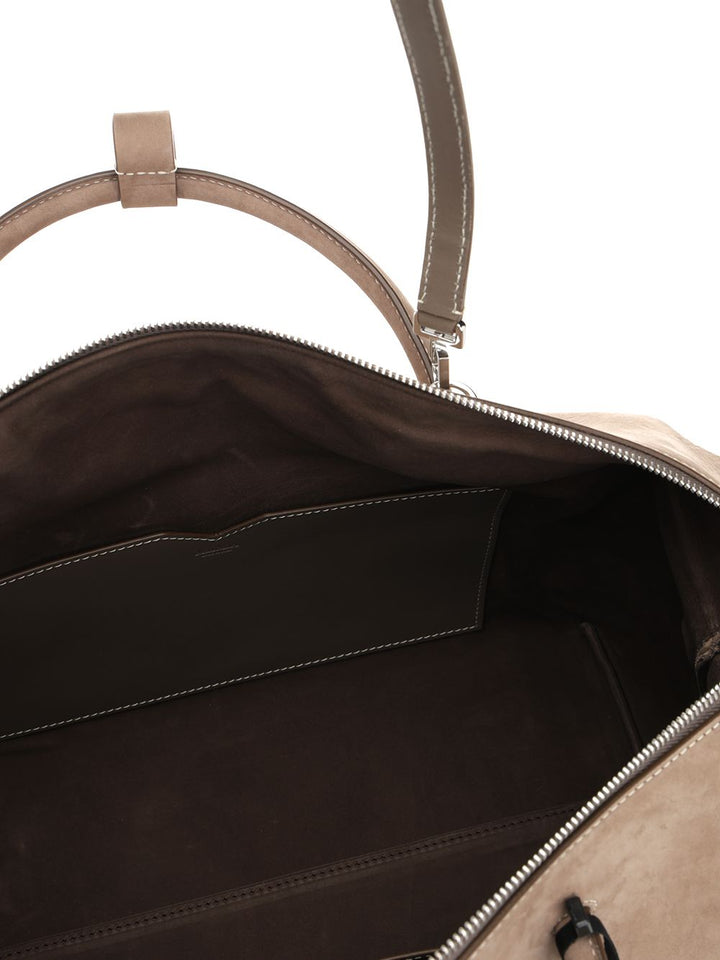 Max Mara Hold All Suede Bauletto Handbags - Beige | bbcc4057b1e8cfadb727ff7d545dbc5b400f7e68