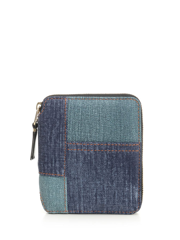 Comme Des Garcons Wallet Zip-Around Patchwork Wallet Wallets - Blu | 6d44fd067ef67362ae1d9ebcbf478bc04deb5bf2