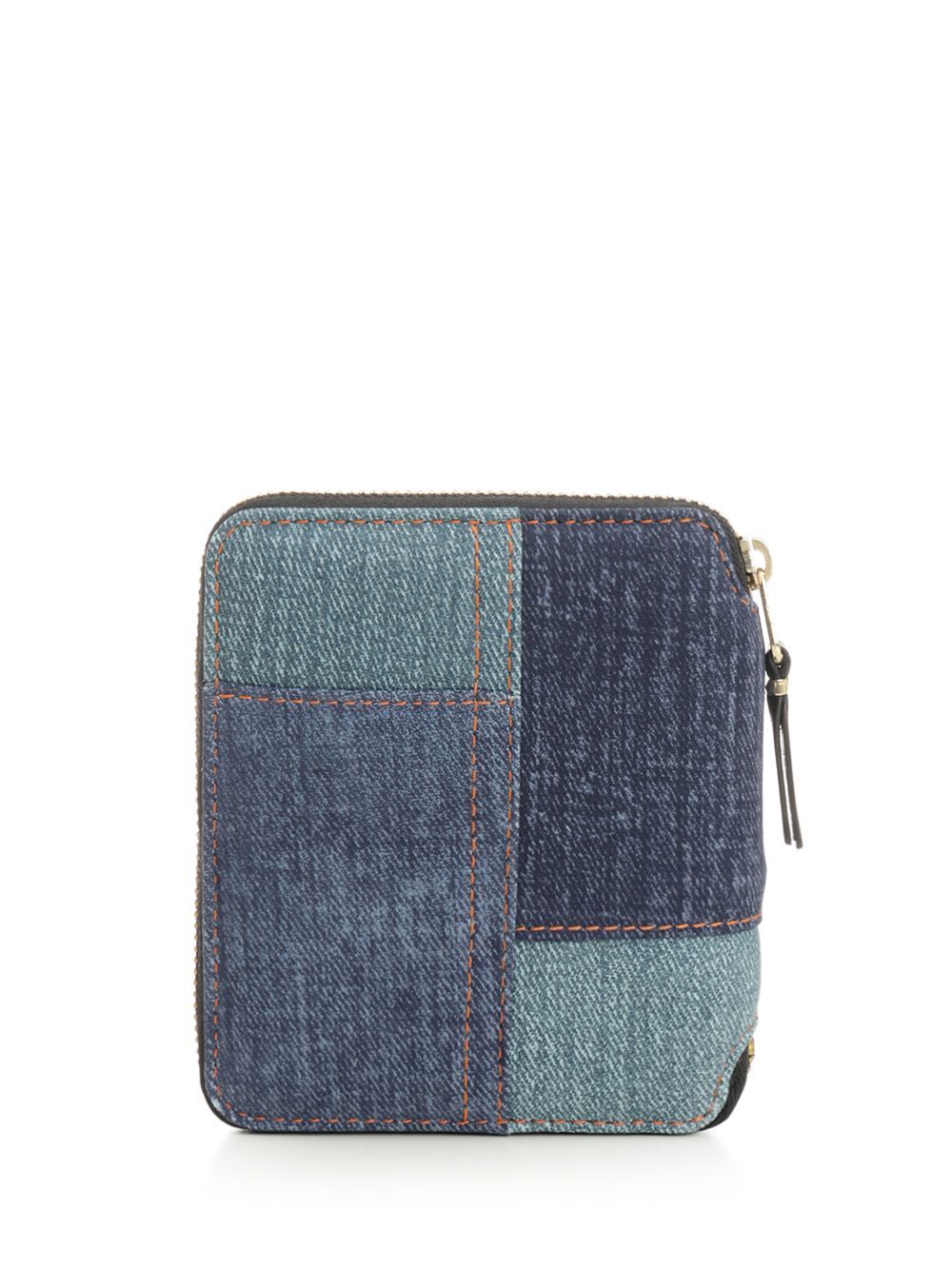 Comme Des Garcons Wallet Patchwork Leather Denim Effect Zip Around Wallet Wallets - Blu | 83bf391ca66fd369adf4e694a930d6b40697b03f