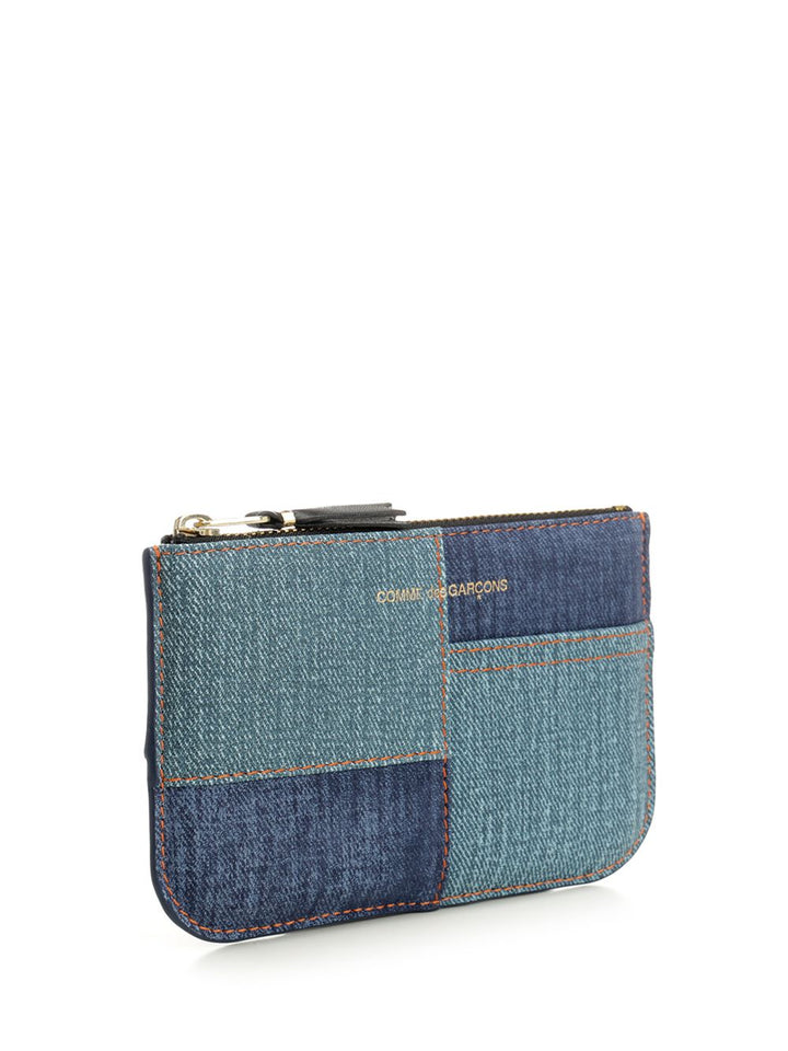 Comme Des Garcons Wallet Denim Patchwork Coin Purse Small leather goods - Blu | eb54cb31d385c47284a585ba21c0117dfef8ac02