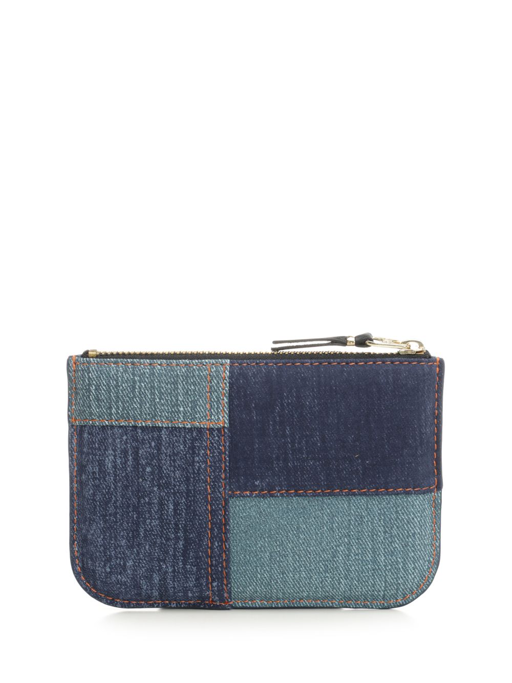 Comme Des Garcons Wallet Denim Patchwork Coin Purse Small leather goods - Blu | 51092dbb6241c93f5bf5b9e8c6e251fea6e9fbd0