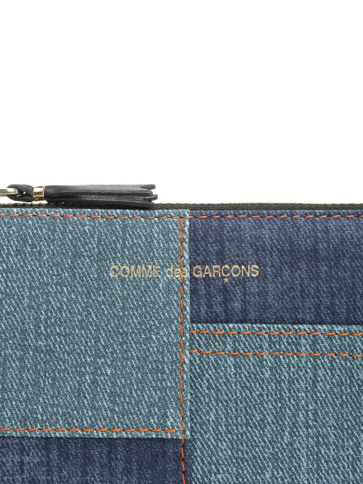 Comme Des Garcons Wallet Denim Patchwork Coin Purse Small leather goods - Blu | f90cc281aa2c94a7acd8ba53fa33b7bb6445c59d