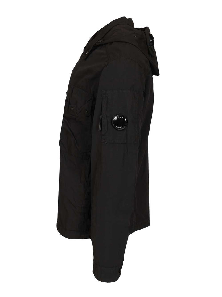 C.P. Company Flatt Nylon Mixed Goggle Overshirt Giacche - Nero | 94f51d481a6af88e8436218d133ae5a793ec78e3