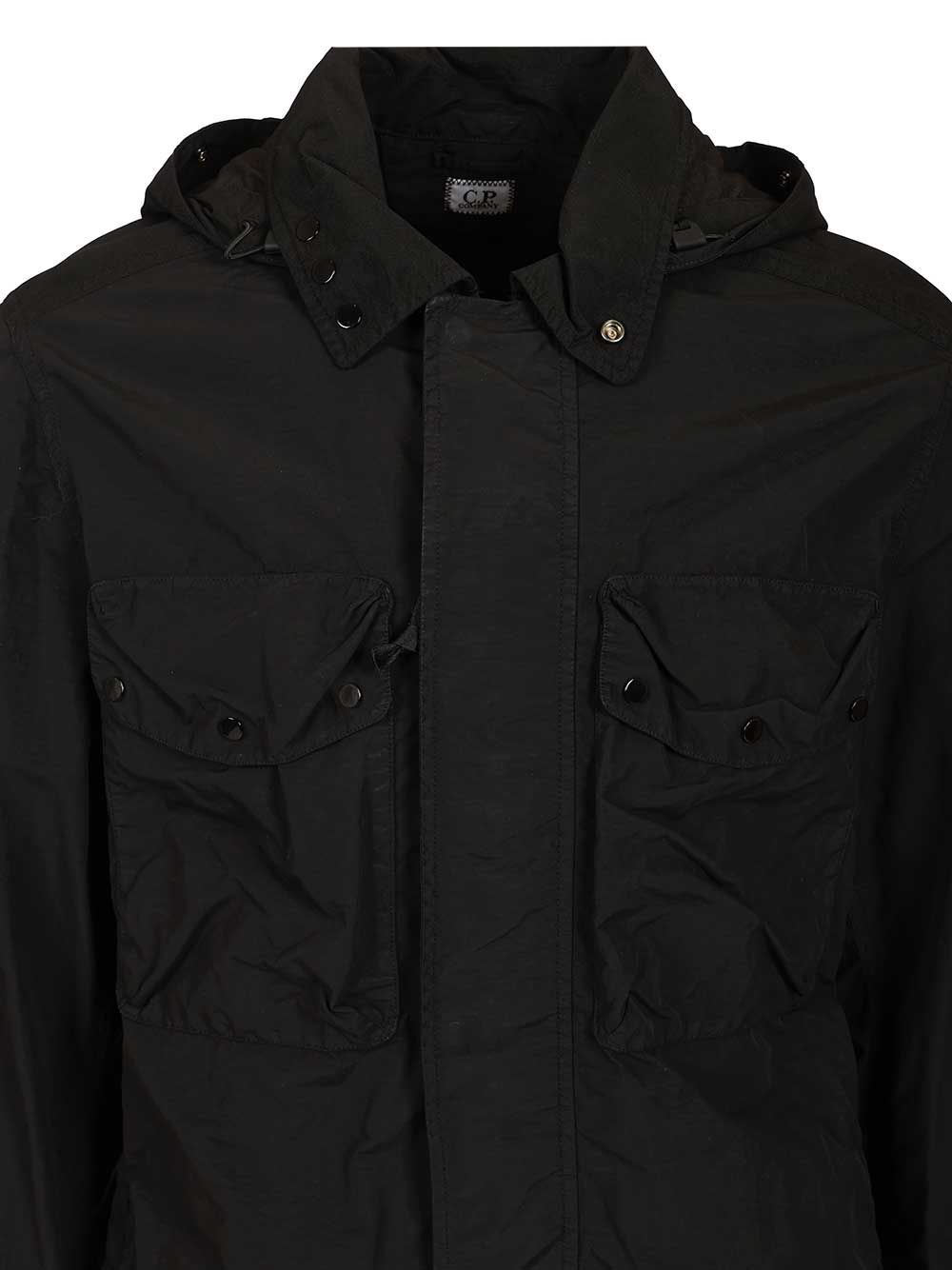 C.P. Company Flatt Nylon Mixed Goggle Overshirt Giacche - Nero | 38594849921197107264e2f40edb436d1ec2e041