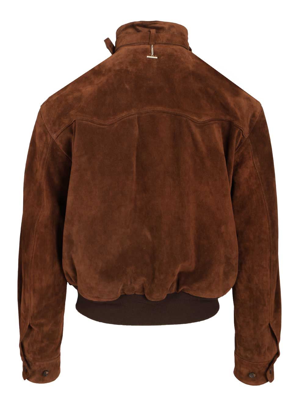 Mcqueen Suede Harrington Jacket Giacche - Marrone | 416e2dfd110d92ba52e36e79f88817c22758e794