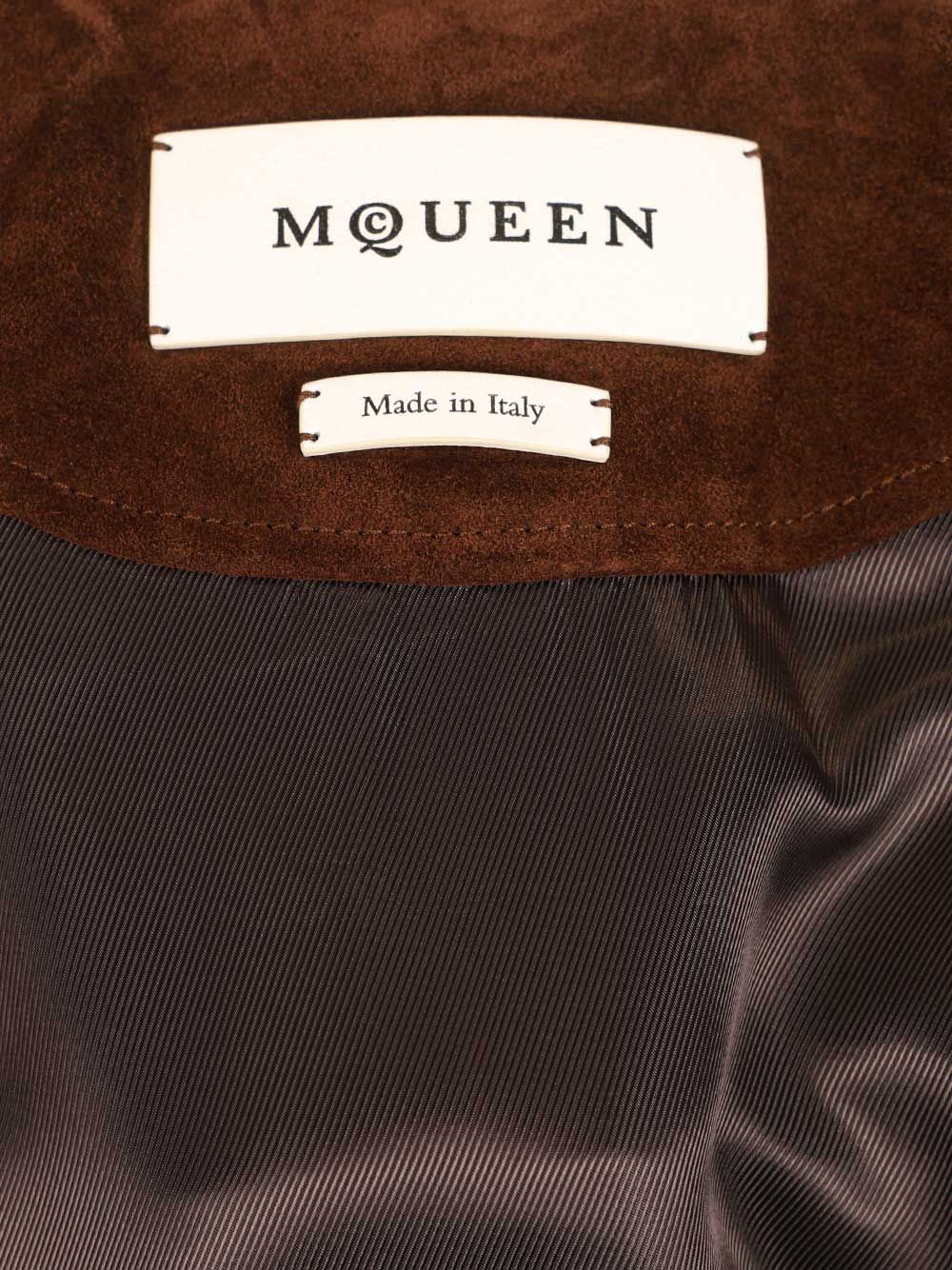 Mcqueen Suede Harrington Jacket Giacche - Marrone | 455fa337df12b33d8ae812f9d6354730628c161f