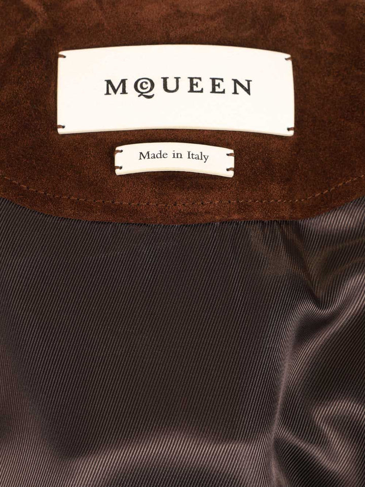 Mcqueen Suede Harrington Jacket Giacche - Marrone | 455fa337df12b33d8ae812f9d6354730628c161f