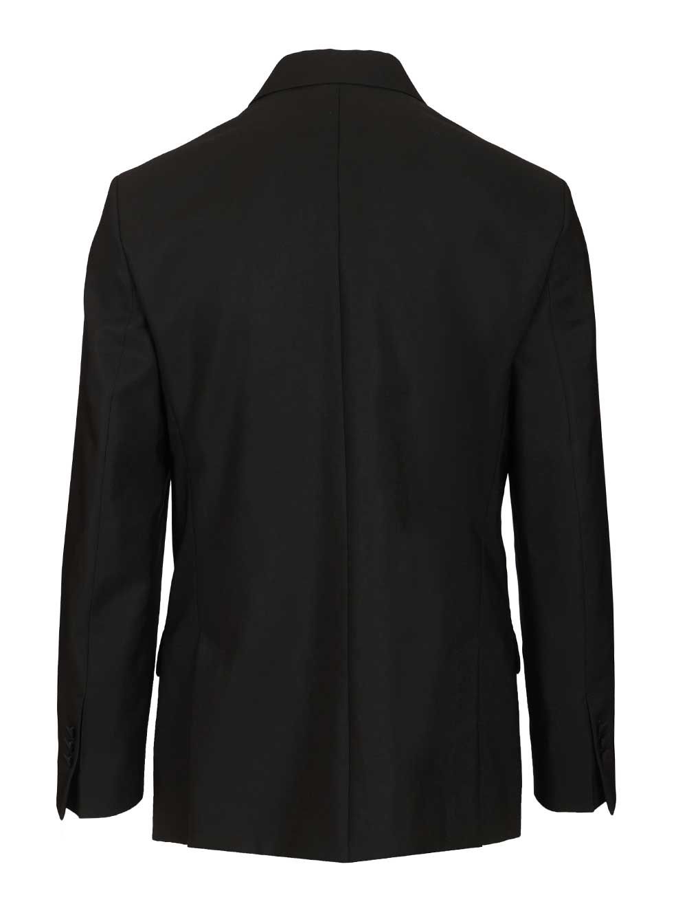 Ami Straight Double Breasted Smocking Jacket Wool Canvas Giacche - Nero | 88232137d720be778c78689341398221009ed72f