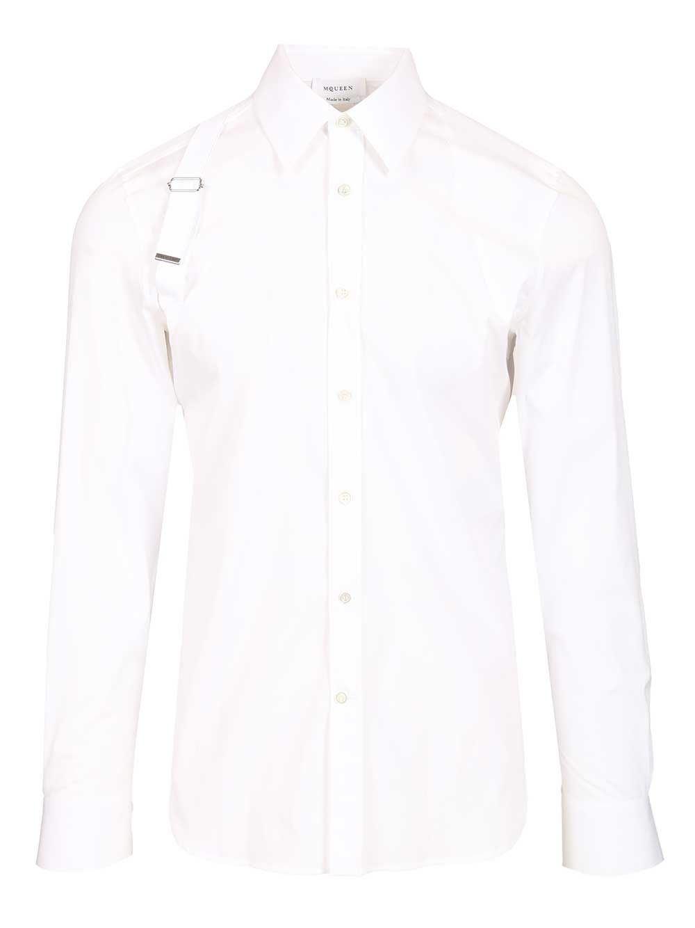 Mcqueen Harness Shirt Shirts - Bianco | 79727383989d6a6d8f9c14534ef0f855a71e7ab2