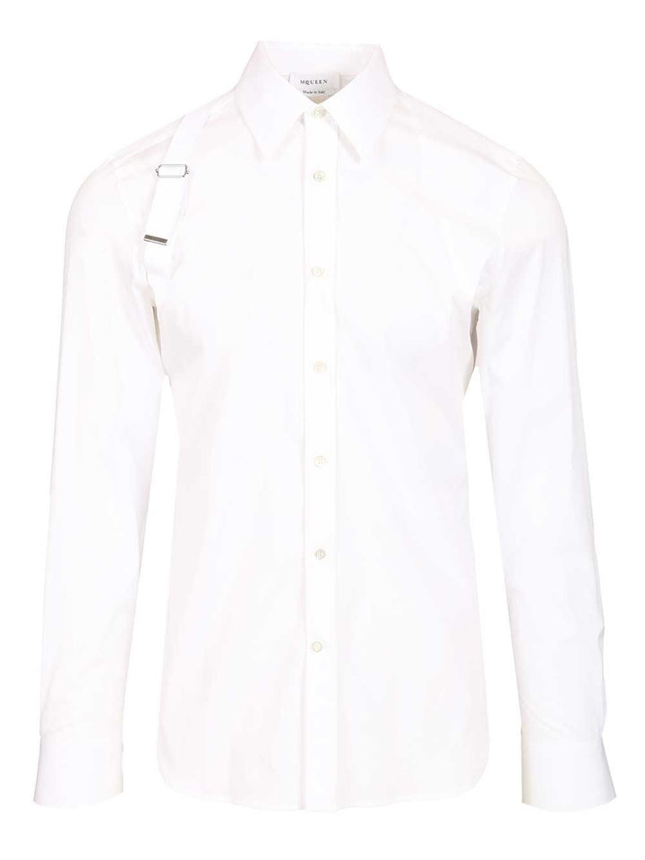 Mcqueen Harness Shirt Shirts - Bianco | 79727383989d6a6d8f9c14534ef0f855a71e7ab2
