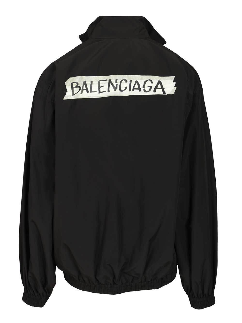 Balenciaga Masking Tape Tracksuit Jacket Giacche - Nero | f80250b07f2a463d269e9cdee3986347a3710902