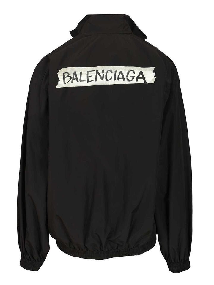 Balenciaga Masking Tape Tracksuit Jacket Giacche - Nero | f80250b07f2a463d269e9cdee3986347a3710902