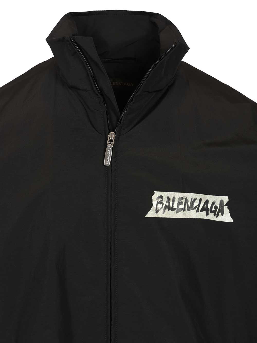 Balenciaga Masking Tape Tracksuit Jacket Giacche - Nero | 81b6d8aaf37ec1fb897717c413d16b72838f1c48