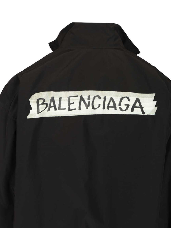 Balenciaga Masking Tape Tracksuit Jacket Giacche - Nero | 3c46218ea311012ad2a4a8c97dbea99fcd972196