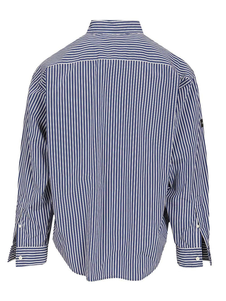 Balenciaga Oversized Striped Shirt Shirts - Blu | 1348d3d6912c4afff12bc467d86e601d56323e6a