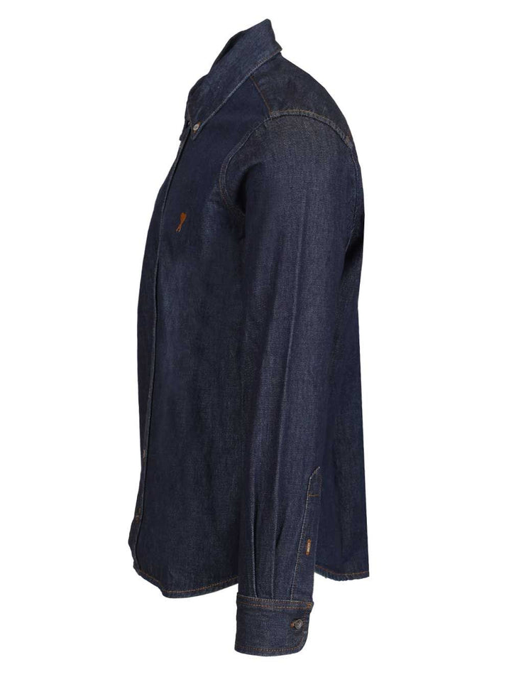 Ami Denim Shirt Shirts - Blu | 51e7952682e850022175998631a4374f807924a7