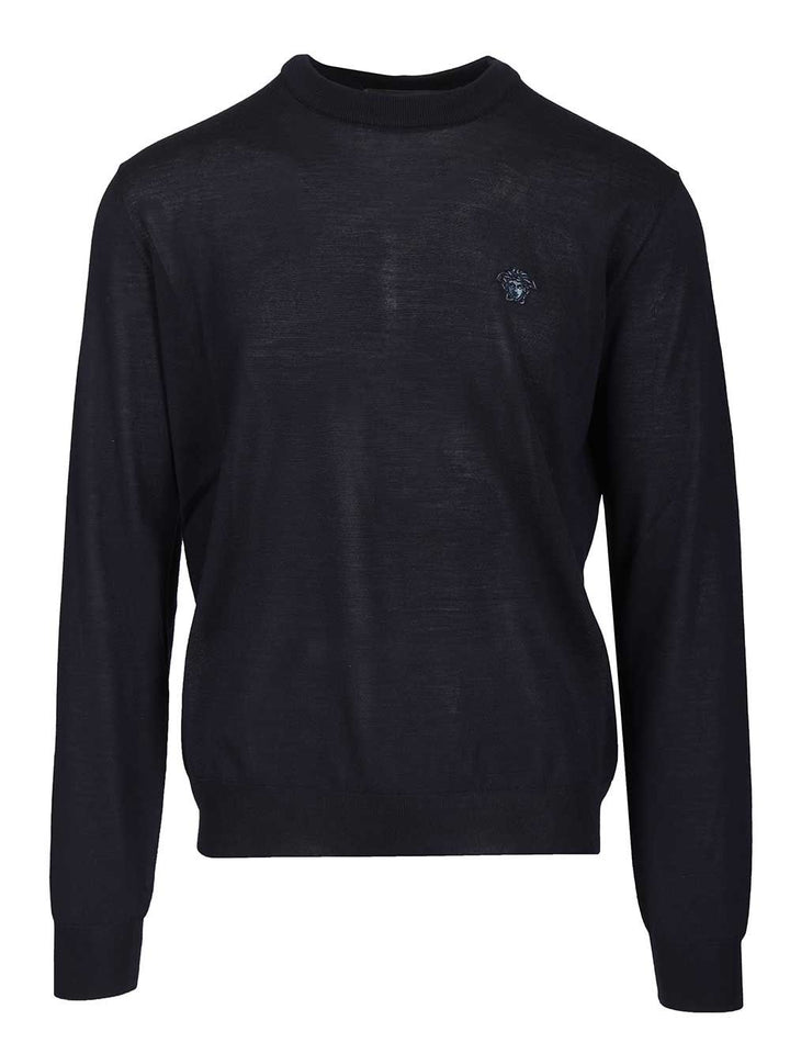 Versace Medusa Knitwear - Blu | 586820adc8673cc327f16b6f3d3db02d03de32da