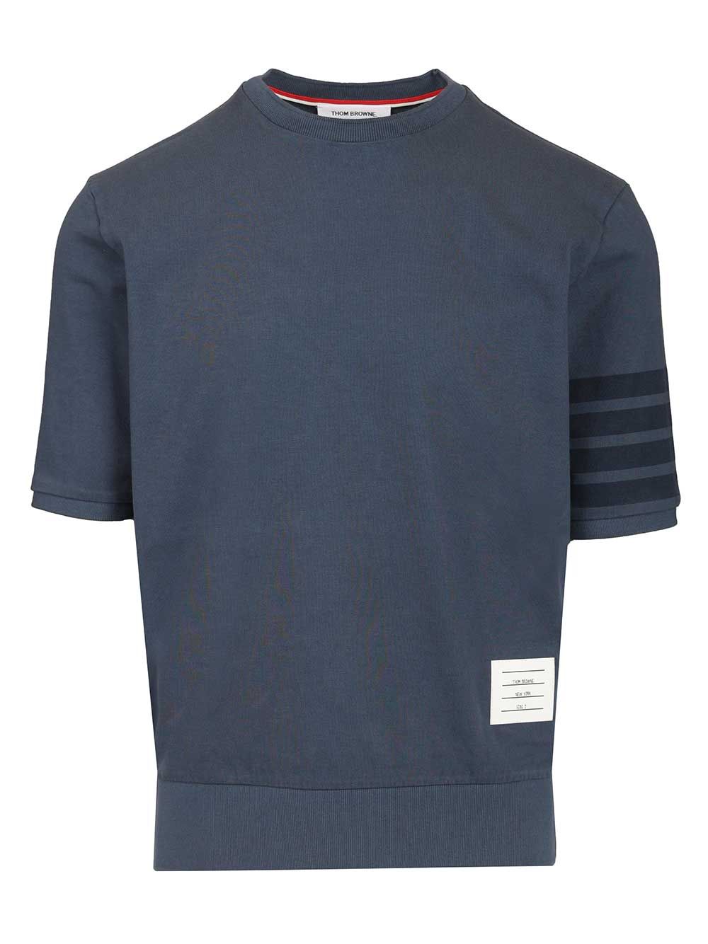 Thom Browne 4 Bar T-Shirt - Blu | 8a73dce17b56731280d53280b1accfbaeb0324b2
