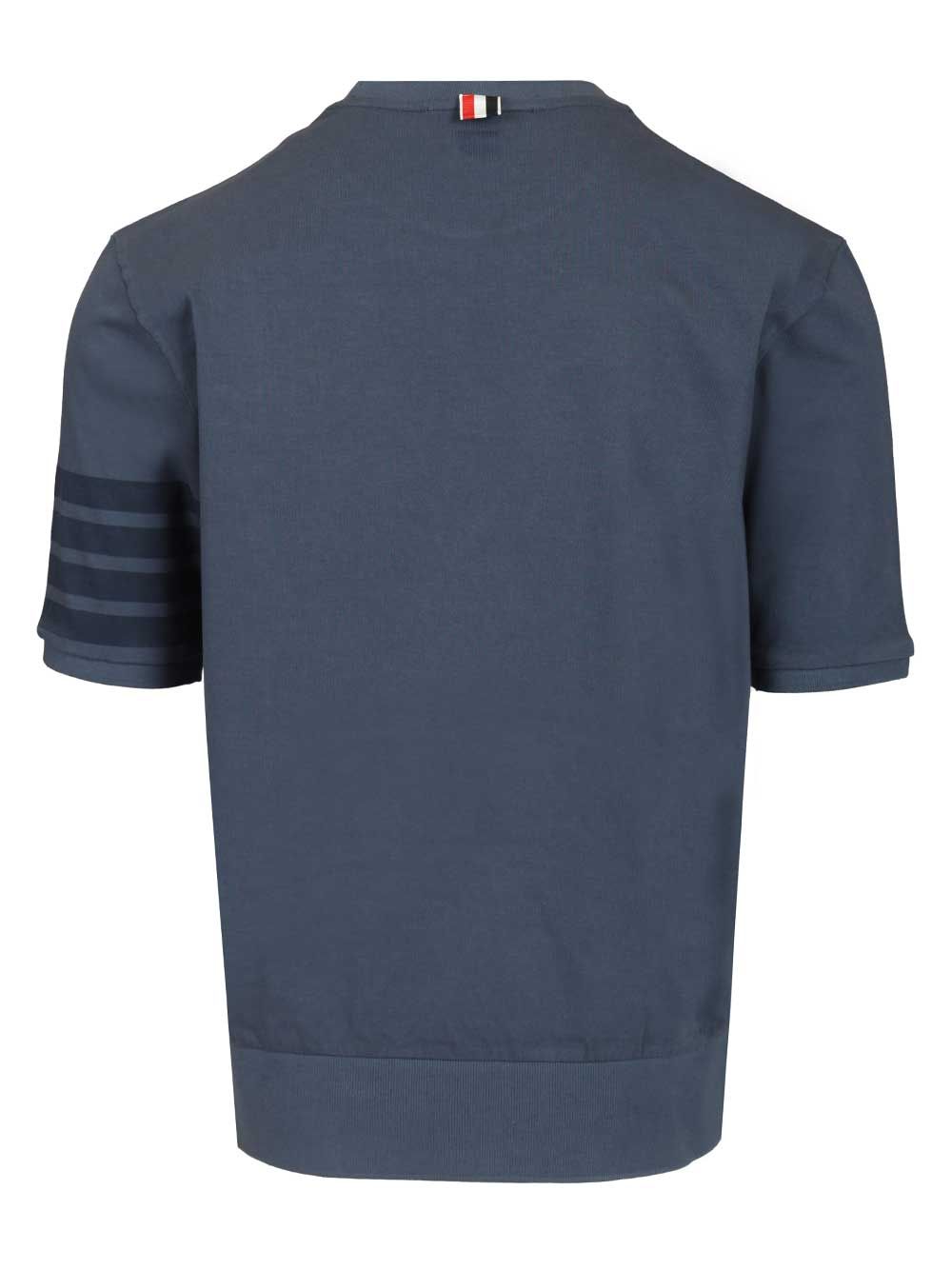 Thom Browne 4 Bar T-Shirt - Blu | dfd4387d7da44ecbd13f3c9012b2fe64b7871df6