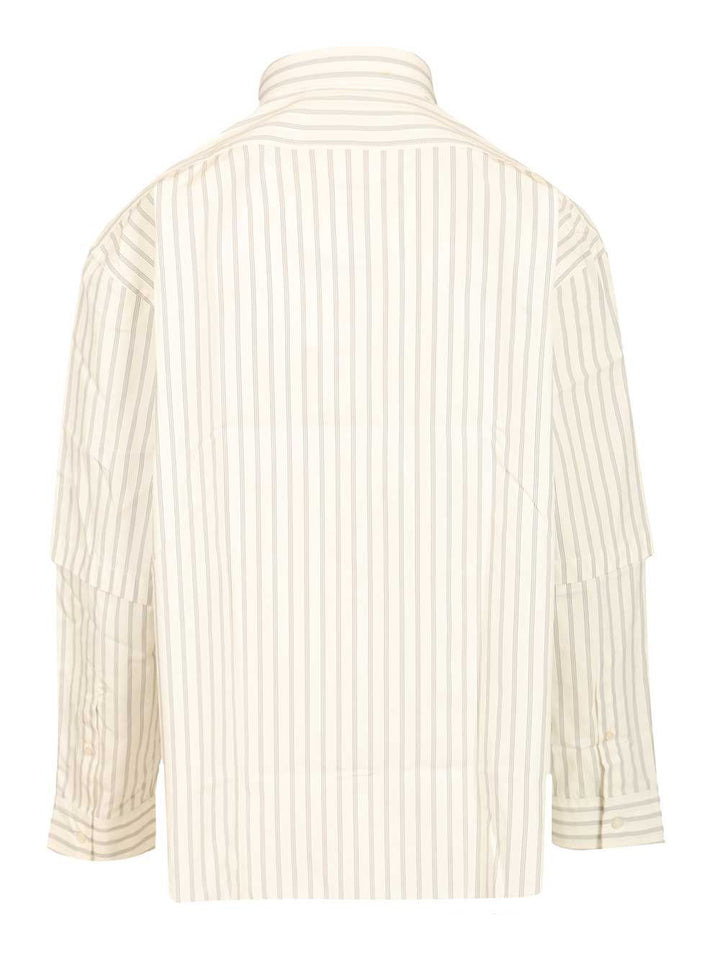 Acne Studios Striped Poplin Shirt Shirts - Bianco | b36f2c79555ba4eb5245dff8de49a1dc1cd66b90