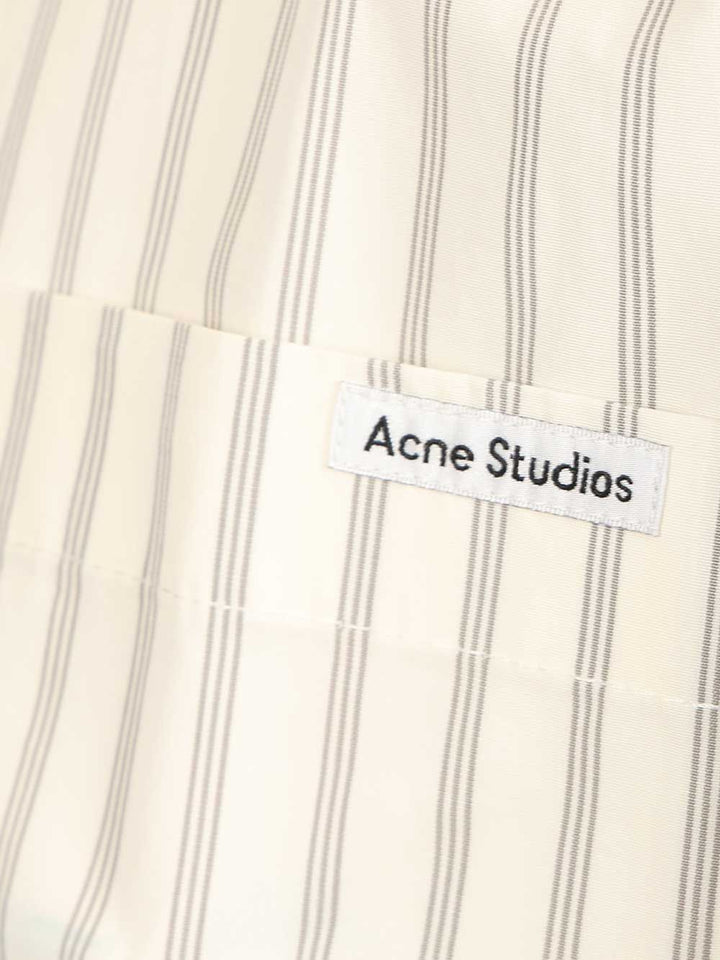 Acne Studios Striped Poplin Shirt Shirts - Bianco | bb3e07422523f0bdd4f085039ef05b6cf5f67b95