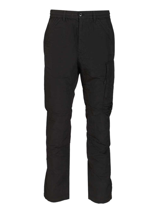 Flatt Nylon Regular Cargo Pants Trousers Nero