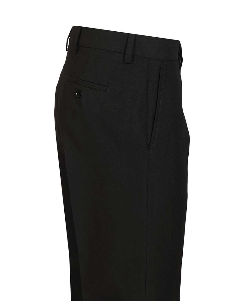 Ami Straight  Wool Canvas Trousers - Nero | dd0639dfff3bdede4fa8fc1975705572bb2c1131