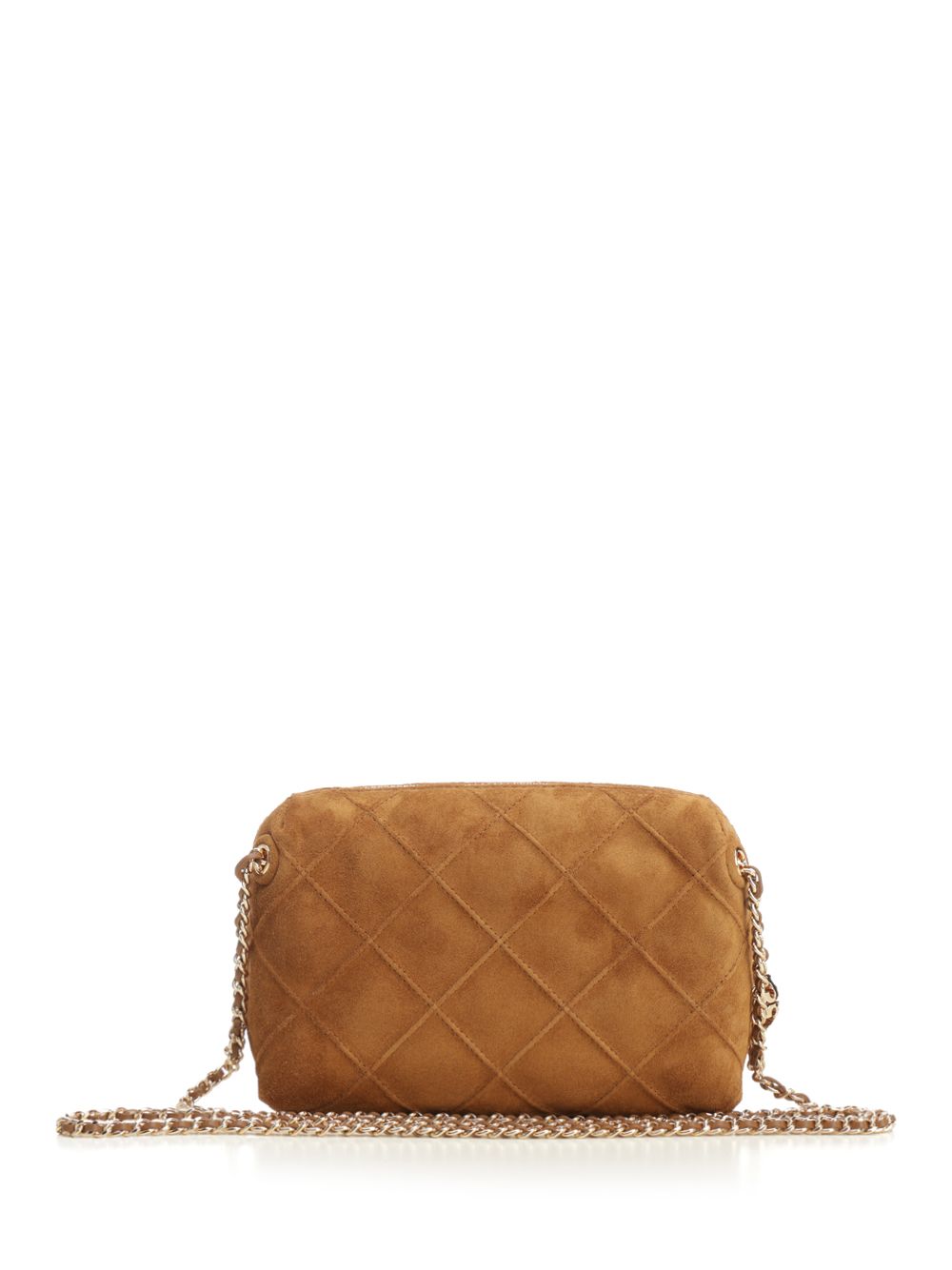 Tory Burch Fleming Suede Shoulder Bag Crossbody Bags - Marrone | f0c48d0fa09d19fdf9529b69f65b657a10f60f3e