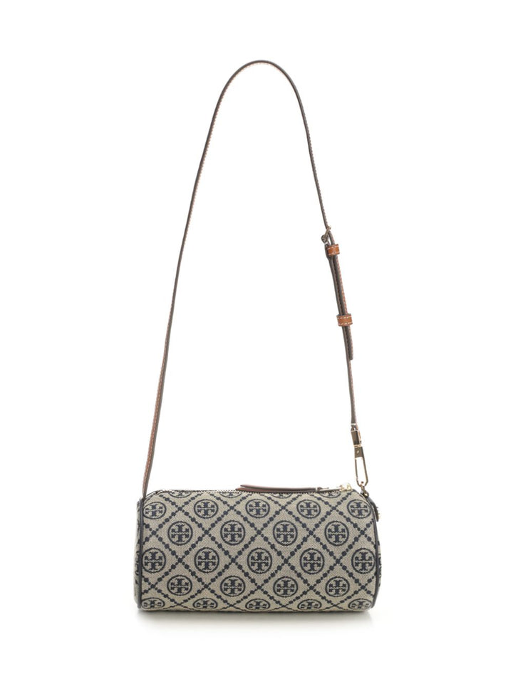 Tory Burch T Monogram Cylinder Bag Shoulder Bags - Blu | 01580b4cbf5540ed3c3dee8e06a6076f7fbfeeb3