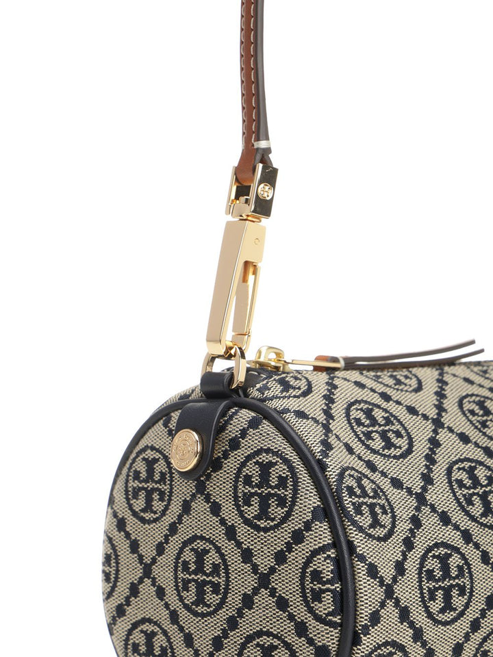 Tory Burch T Monogram Cylinder Bag Shoulder Bags - Blu | 356674b6e768fdaa6891d432b2403625586e9ebb