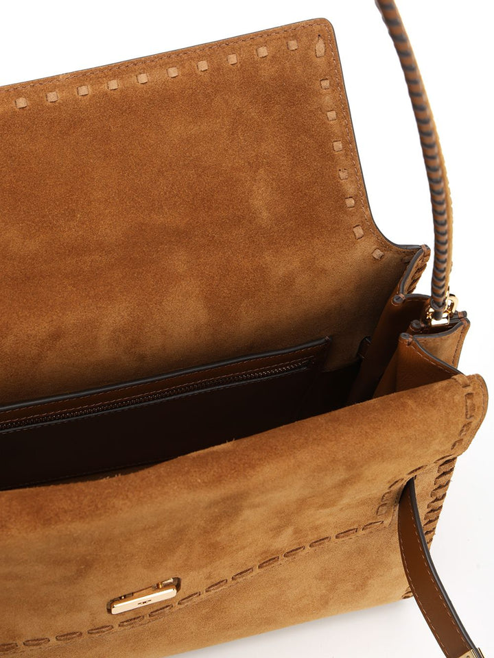Tory Burch Lee Radziwill Shoulder Bags - Marrone | de41312f1f7d50cb3b80e54ebfb0a8935e30259e