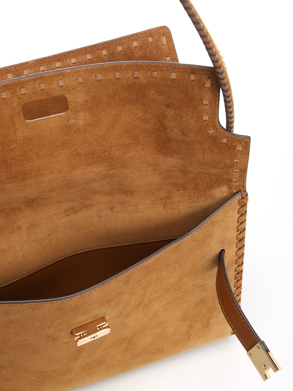 Tory Burch Lee Radziwill Suede Large Shoulder Bag Shoulder Bags - Marrone | fdd955c6399881e56c5ce38d7010465259936fb3