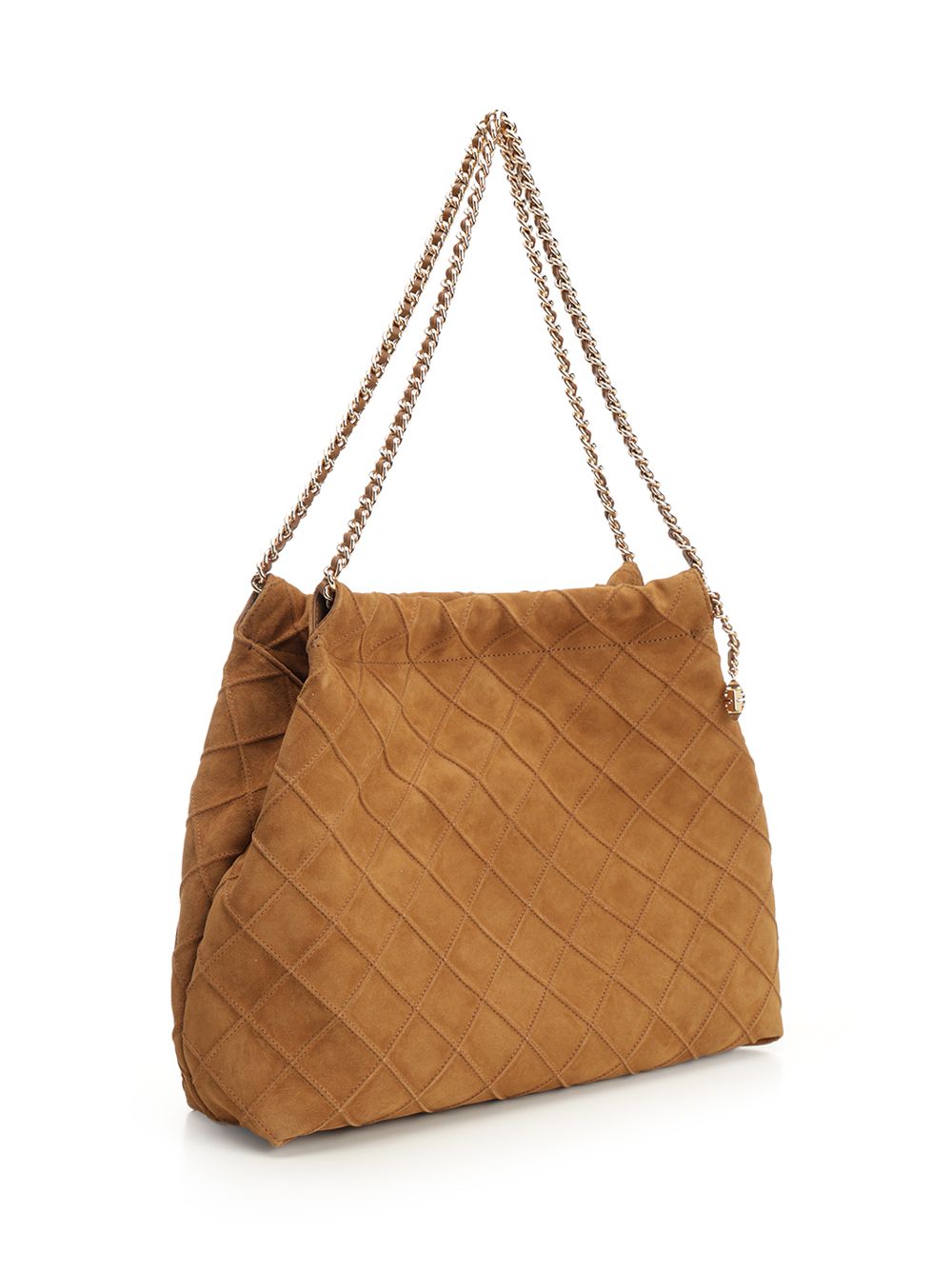 Tory Burch Fleming Suede Hobo Bag Shoulder Bags - Marrone | 8aee7648b1a8533d22595f4a47e90d8f9aa042e6