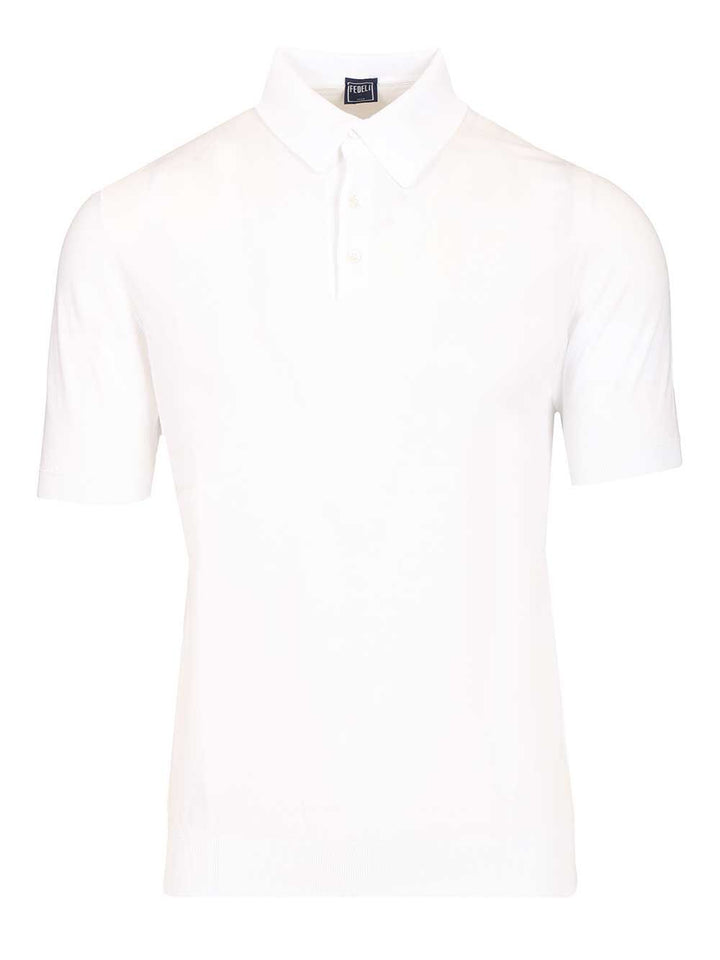 Fedeli Short-Sleeved Polo shirt - Bianco | d802a29611755be4e9b2f8deab281043b6606b13