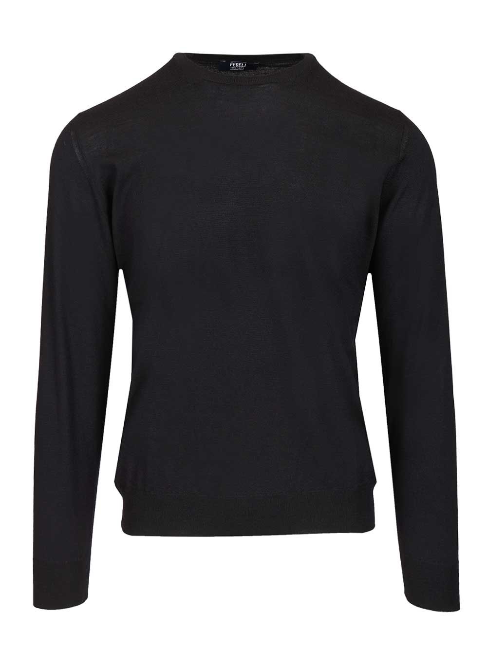 Fedeli Long-Sleeved Sweater Knitwear - Blu | 6f9a52befff6f64751c2e26a8d953fcccc0dd12f