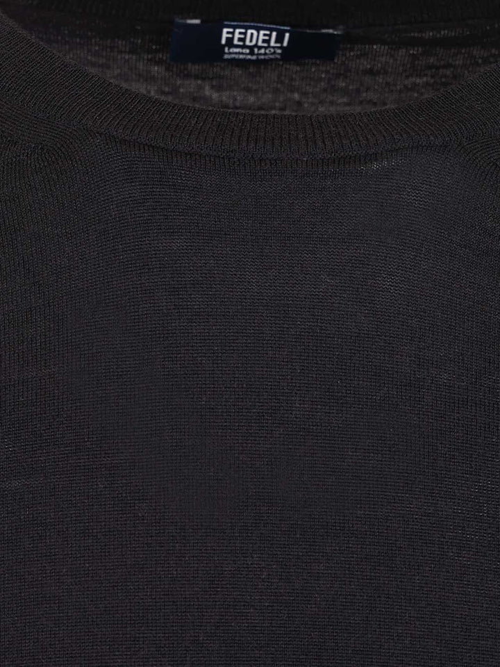 Fedeli Long-Sleeved Sweater Knitwear - Blu | 569a934e2591229a1fab2ab3efc95d8ed5999ea9