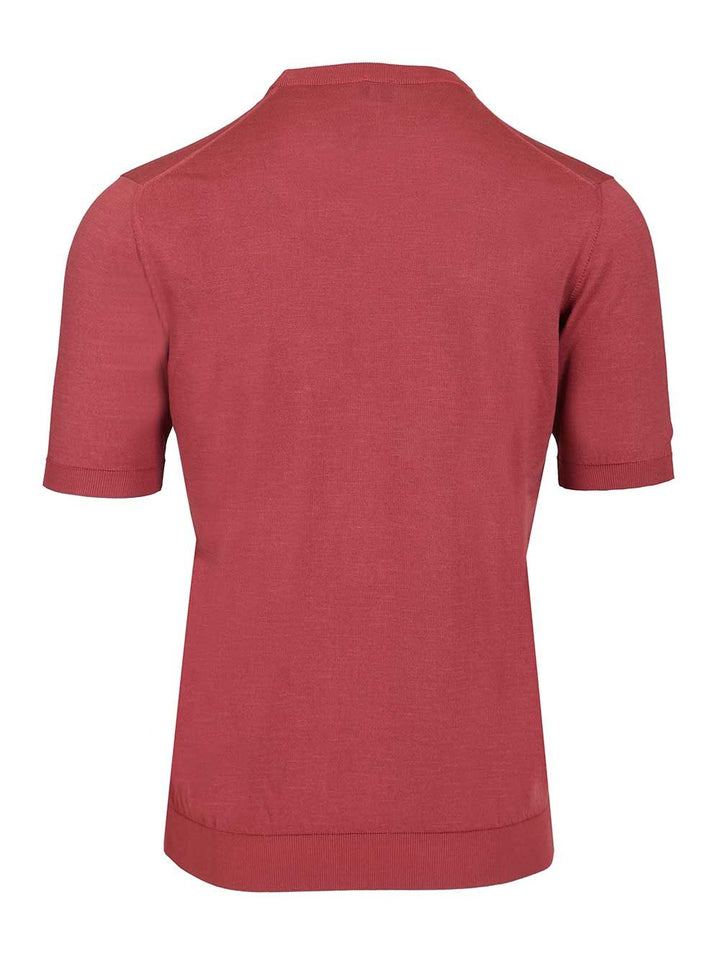 Fedeli Crew Neck T-Shirt Knitwear - Bordeaux | e8d2ebabcffebb55274a072fec9e3ba592f164a2