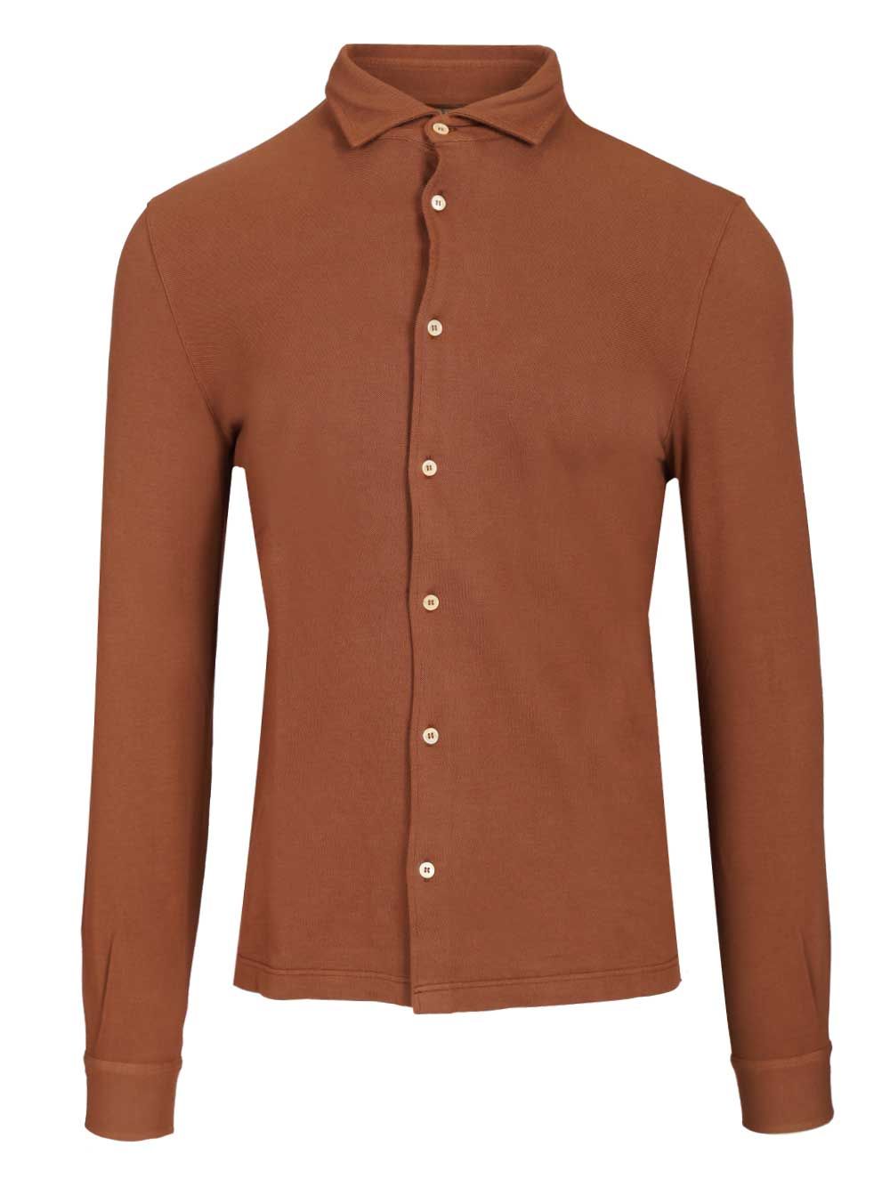 Fedeli Long-Sleeved Shirt Shirts - Marrone | 35a274584054f0f91b9b8c3f42deccf20aec70c4