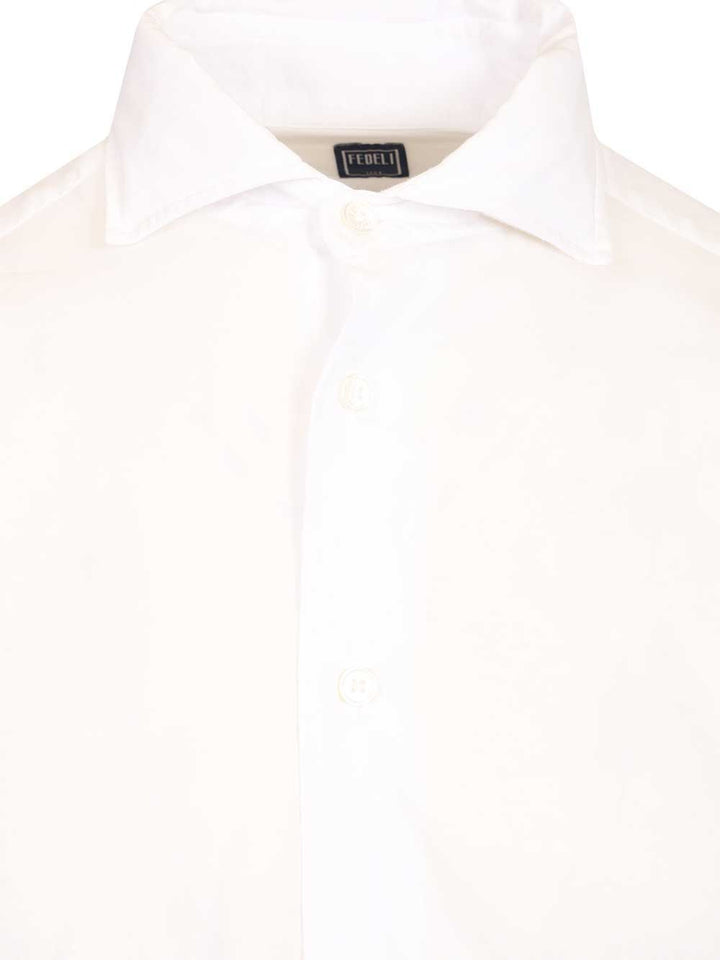 Fedeli Long-Sleeved Shirt Shirts - Bianco | 23ebc6a0df9636526abbc76347e58e4494775cbf