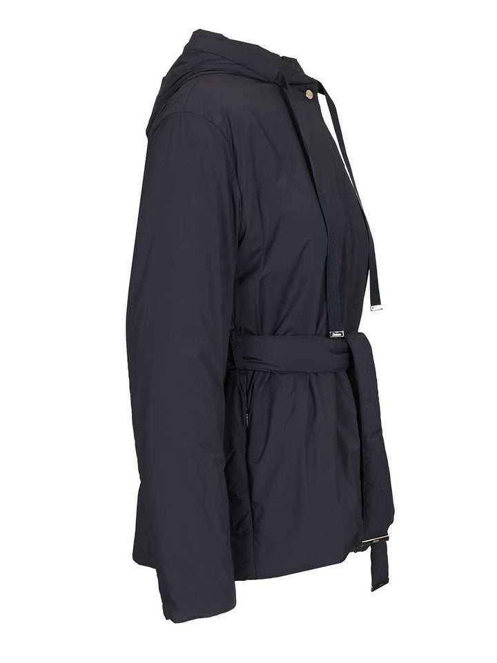 Herno Nylon Hooded Jacket Coats - Blu | 884f360e963472a021e0db47290cfd17e08311bd