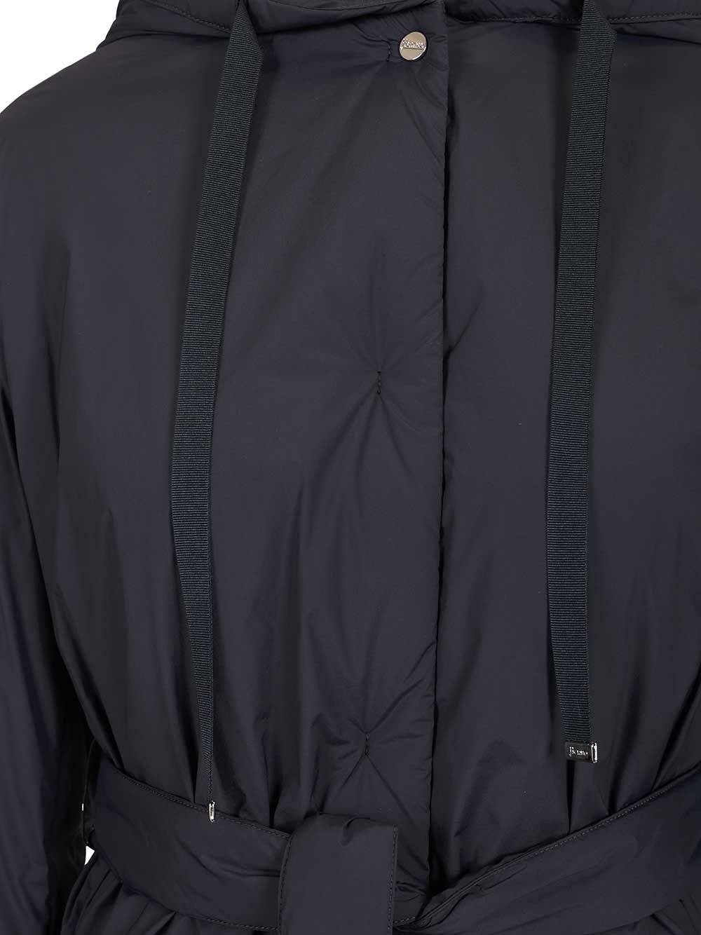 Herno Nylon Hooded Jacket Coats - Blu | c0e632204b5c56167f38a94836790762c69b1a98