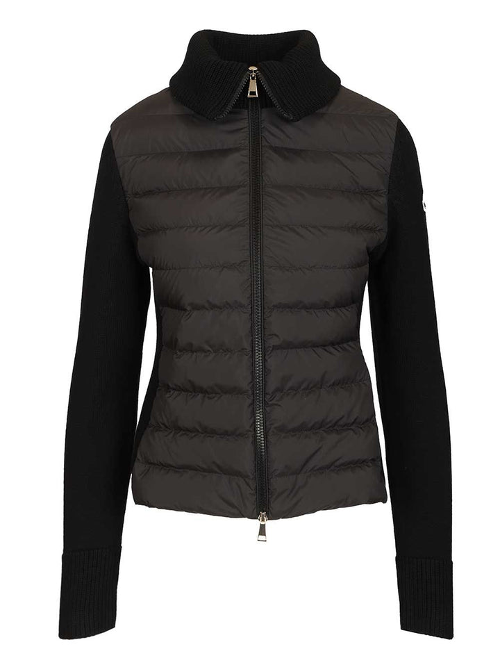 Moncler Padded Cardigan Knitwear - Nero | b5a3a4563712ba9bfbd007bfe2fb23d660d44372