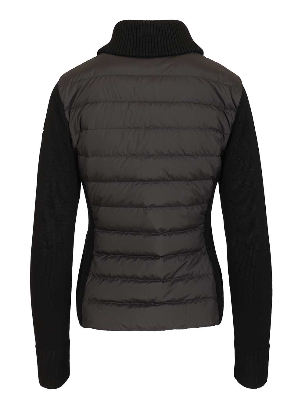 Moncler Padded Cardigan Knitwear - Nero | 0eef3e0d833e21867c00a5143c327a7a3ee6ec0a