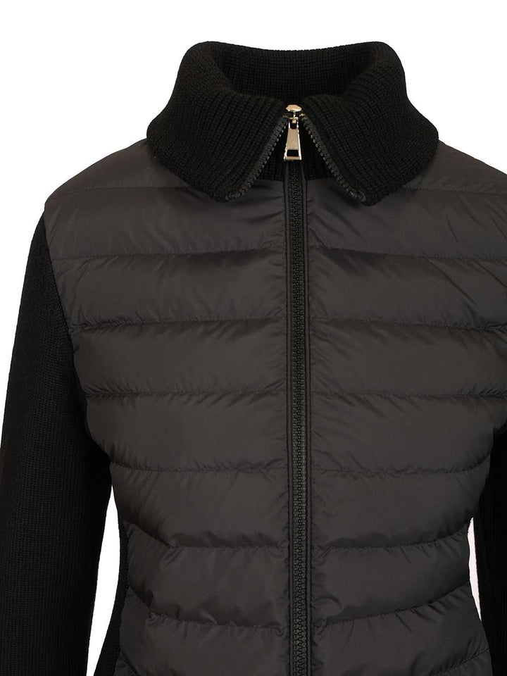 Moncler Padded Cardigan Knitwear - Nero | 08c99d6eb31f73196c3d8939d00457b49f628f03
