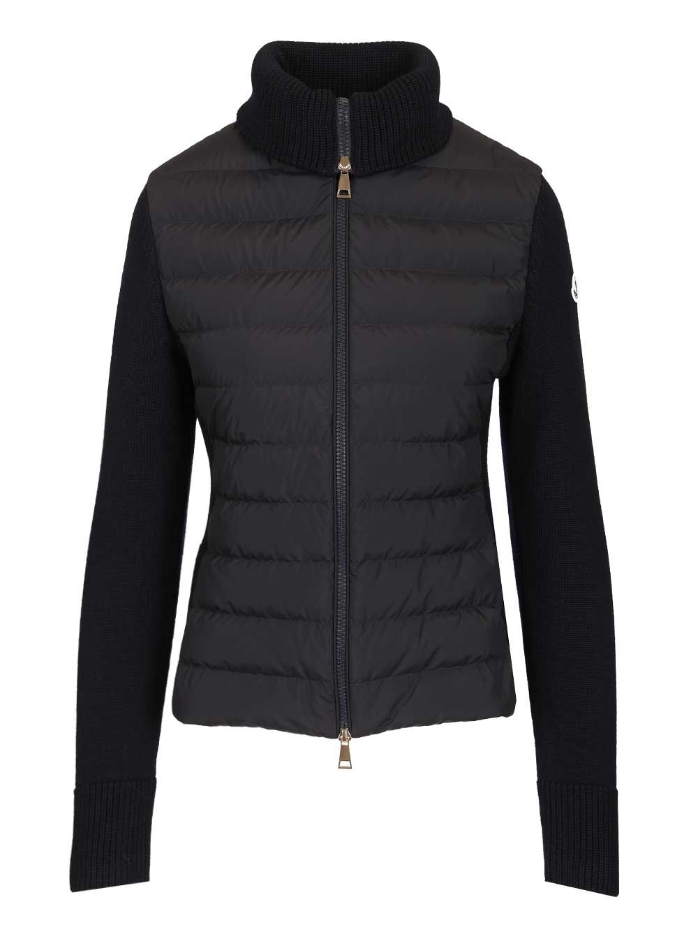 Moncler Padded Cardigan Knitwear - Blu | c95808fbeebde0f814b2be60ed7a36fbdf22ac89