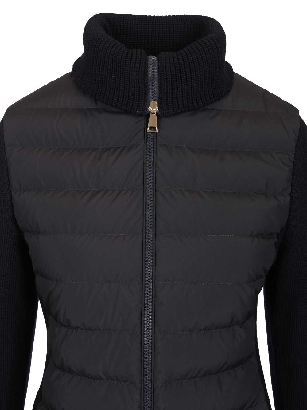 Moncler Padded Cardigan Knitwear - Blu | 72443da33c21795426148ec2c2df6dae428dbe58
