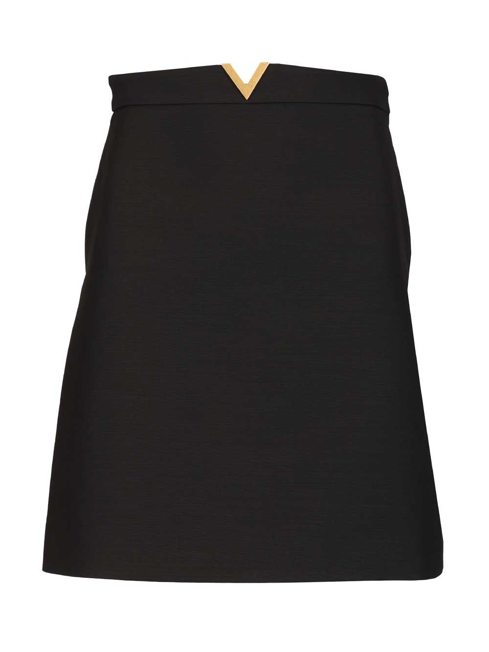 Valentino Garavani Crepe Miniskirt Gonne - Nero | 01920ea890f2b50b5c459821762c847b32ef1573