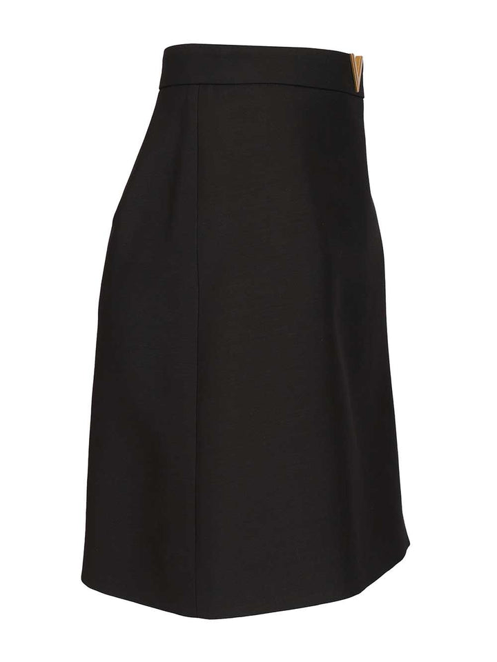 Valentino Garavani Crepe Miniskirt Gonne - Nero | d0855cf29156c9983a8e36825bdc55a9a4277f3b