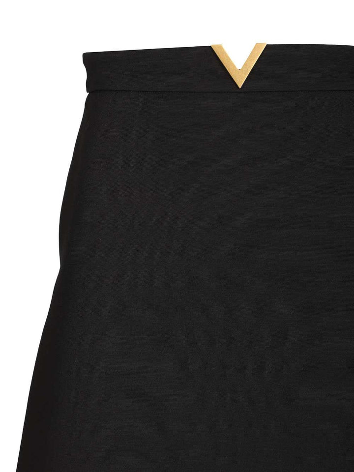 Valentino Garavani Crepe Miniskirt Gonne - Nero | 69e9ca65fb51fe0fbf377cf9e1778367b52942c7