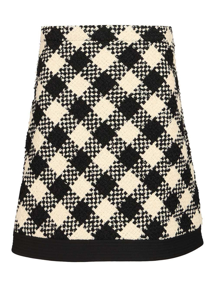 Valentino Garavani Damier Tweed Skirt Gonne - Multicolor | 771b6297808f525607bac38dbe3058ec887e2583